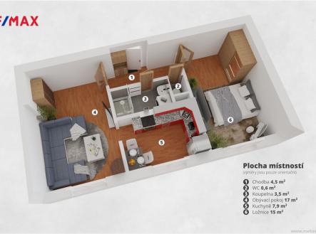 Prodej bytu, 2+1, 53 m²