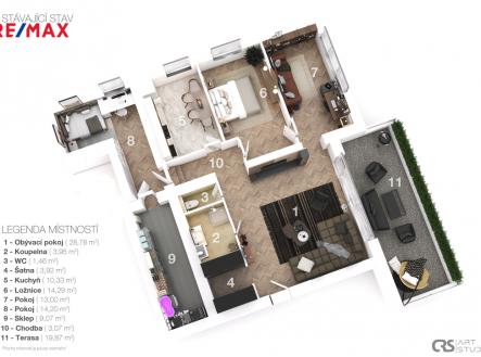 Prodej bytu, 4+1, 115 m²