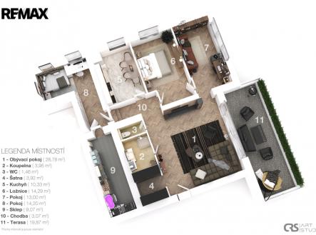 Prodej bytu, 4+1, 115 m²