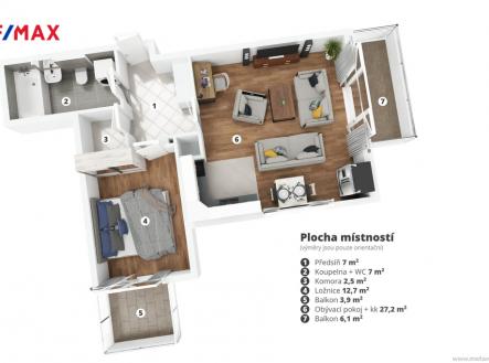 Prodej bytu, 2+kk, 84 m²