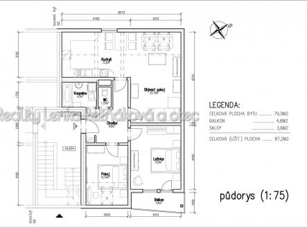 Prodej bytu, 3+kk, 79 m²