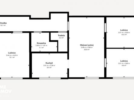 Prodej bytu, 4+1, 84 m²
