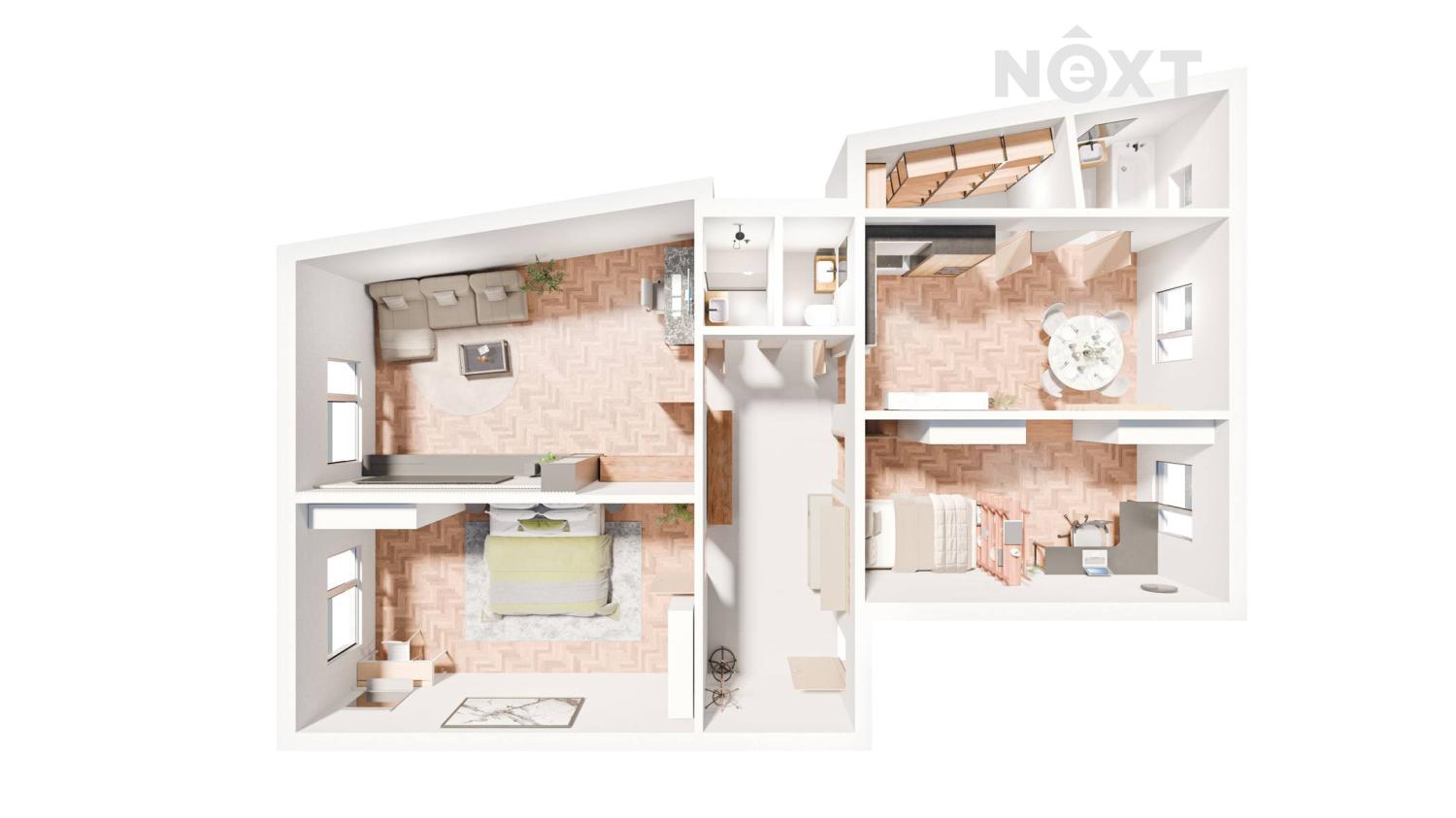 Prodej byt 4+kk, 90㎡