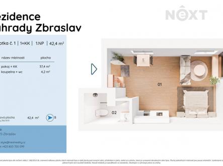 Prodej bytu, 1+kk, 43 m²