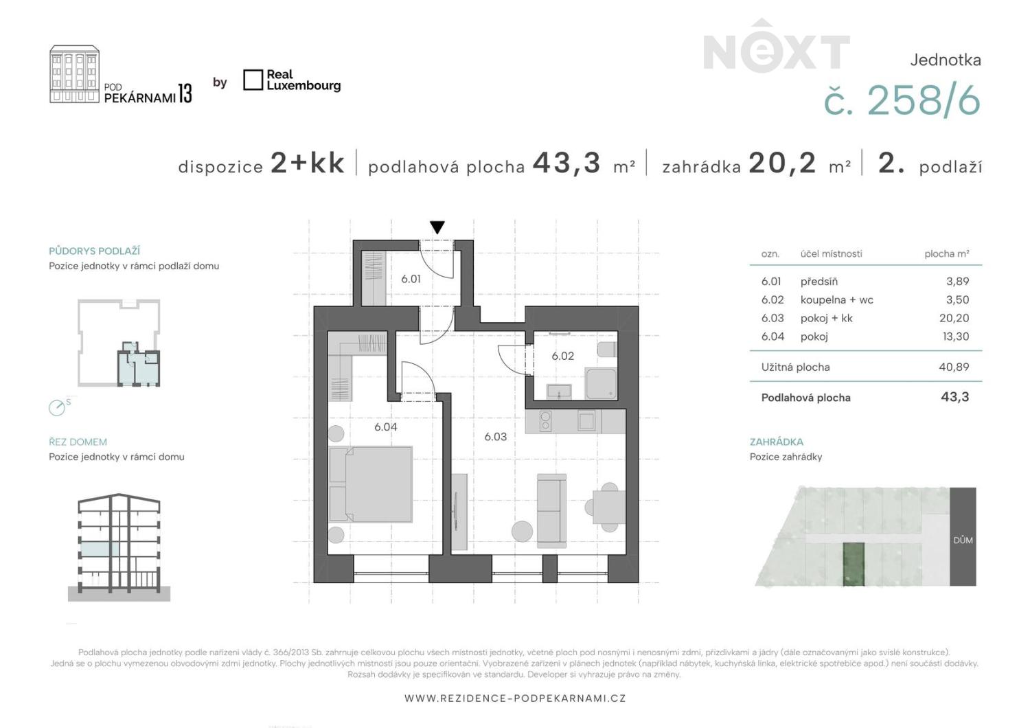 Prodej byt 2+kk, 43㎡