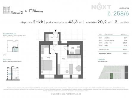 Prodej bytu, 2+kk, 43 m²