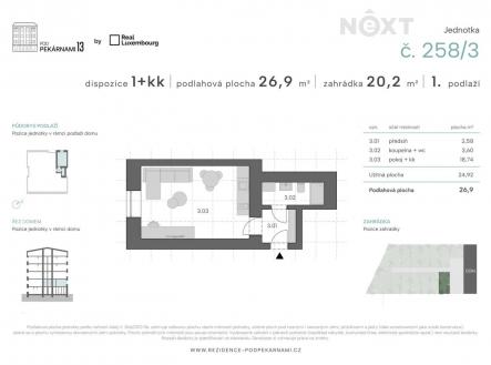 Prodej bytu, 1+kk, 27 m²