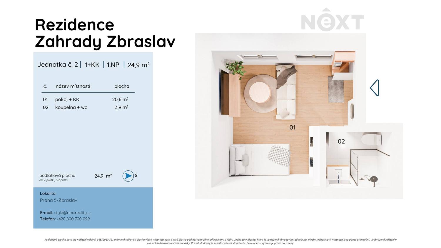 Prodej byt 1+kk, 24㎡