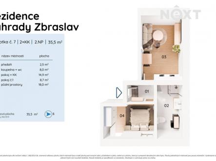 Prodej bytu, 2+kk, 35 m²