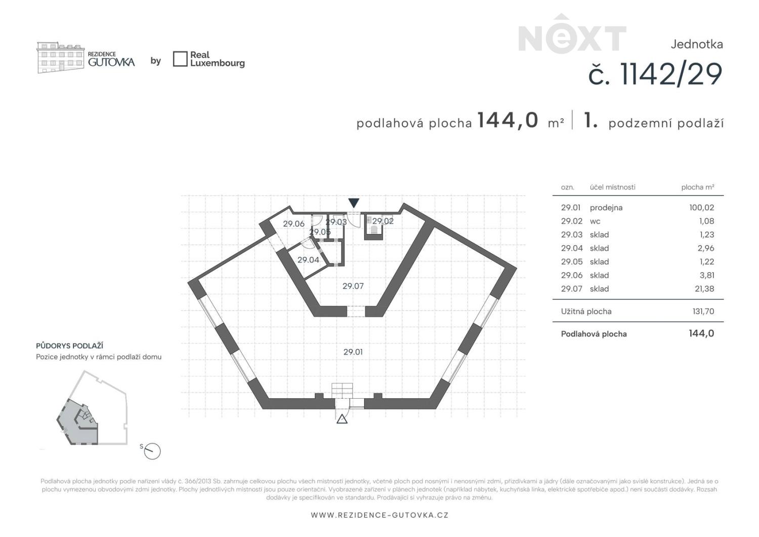 Prodej komerční Obchodní prostory, 144㎡