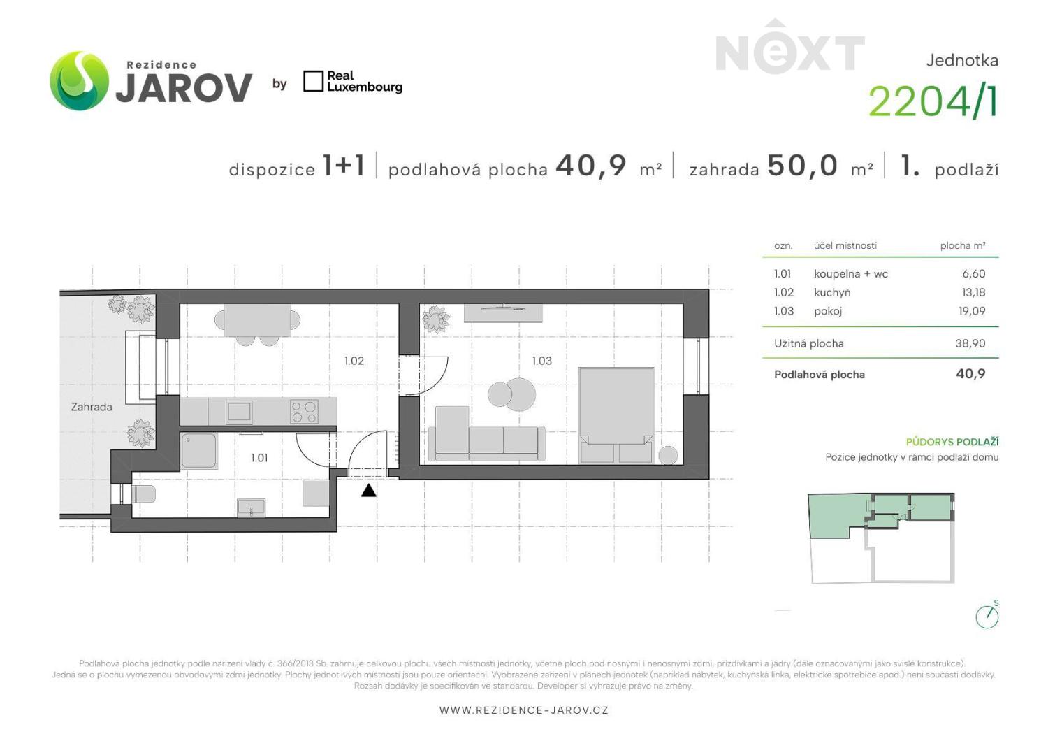 Prodej byt 1+1, 91㎡