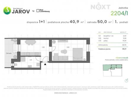 Prodej bytu, 1+1, 41 m²