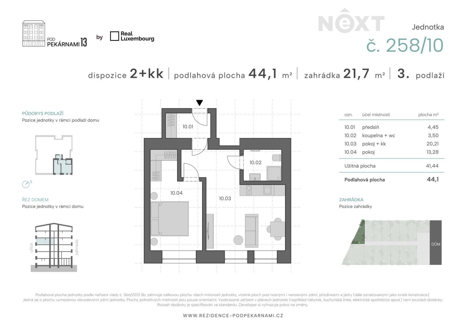 Prodej byt 2+kk, 44㎡