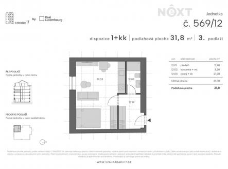 Prodej bytu, 1+kk, 32 m²