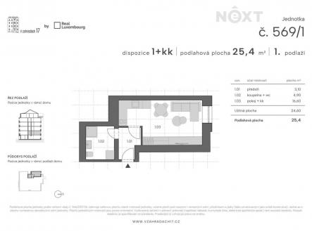 Prodej bytu, 1+kk, 26 m²