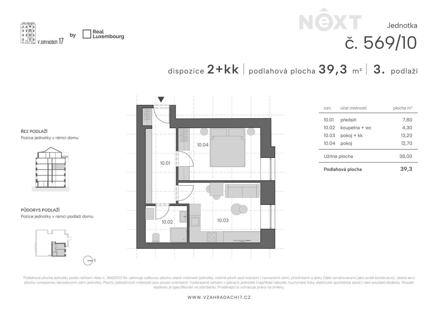 Prodej byt 2+kk, 40㎡