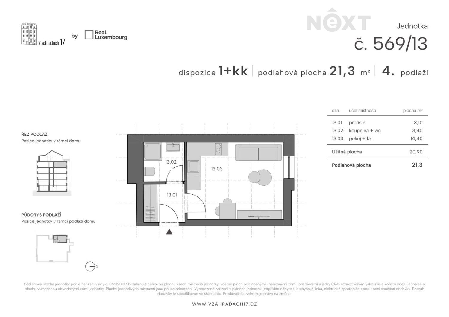 Prodej byt 1+kk, 22㎡