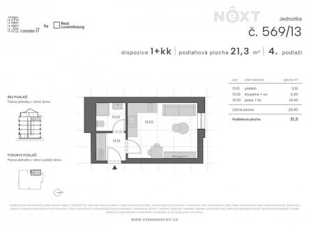 Prodej bytu, 1+kk, 22 m²