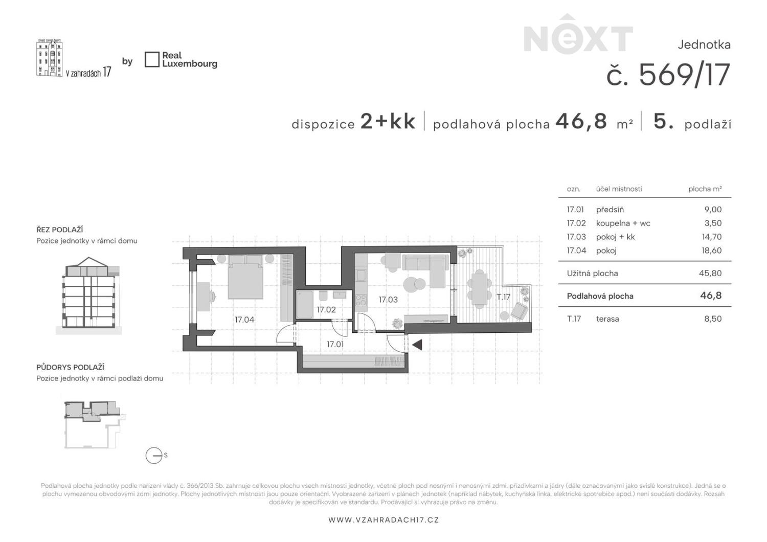 Prodej byt 2+kk, 47㎡