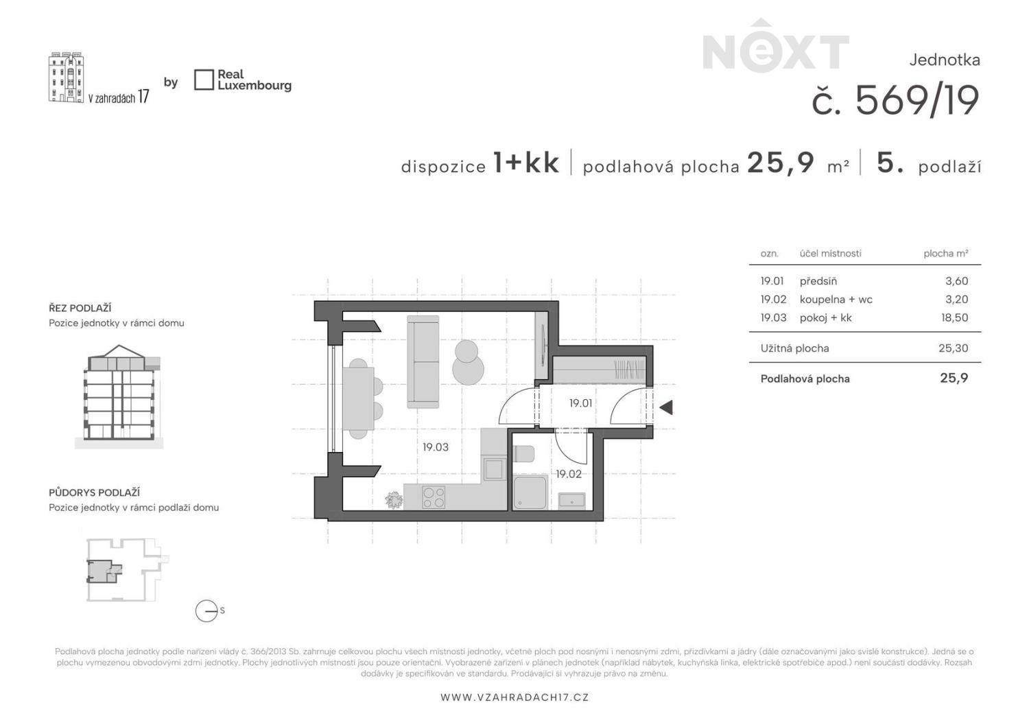 Prodej byt 1+kk, 26㎡