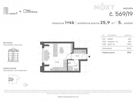 Prodej bytu, 1+kk, 26 m²