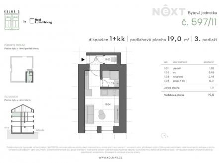 Prodej bytu, 1+kk, 19 m²