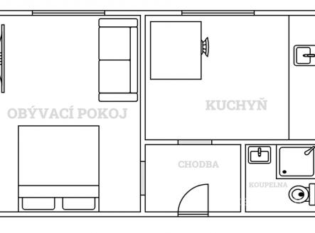 Pronájem bytu, 1+1, 29 m²