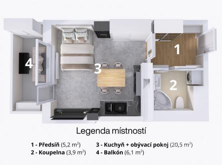 Prodej bytu, 1+kk, 32 m²