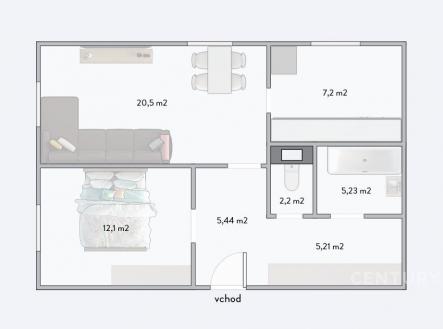 Prodej bytu, 2+kk, 61 m²