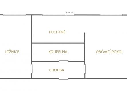 Pronájem bytu, 2+1, 53 m²