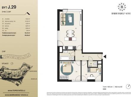 Prodej bytu, 3+kk, 70 m²