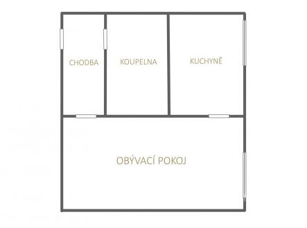 Pronájem bytu, 1+1, 26 m²