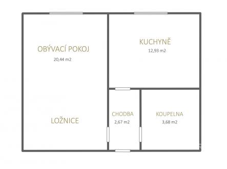 Prodej bytu, 1+1, 40 m²