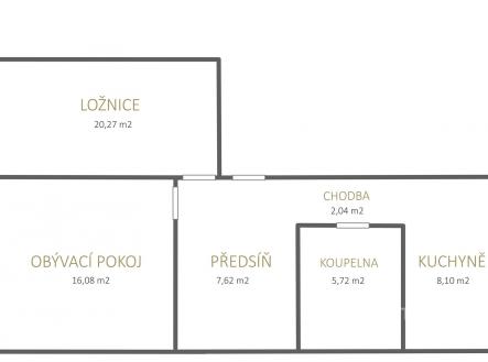 Pronájem bytu, 2+1, 60 m²