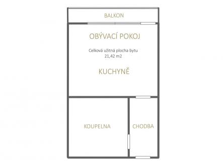 Prodej bytu, 1+kk, 21 m²