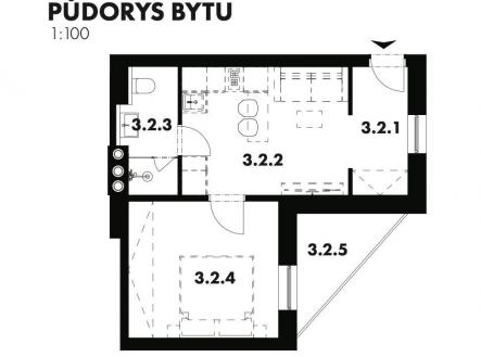 Prodej bytu, 2+kk, 34 m²