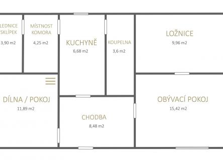 Prodej chaty/rekreačního objektu, 64 m²