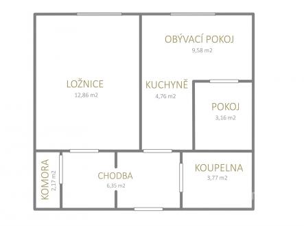 Prodej bytu, 2+kk, 40 m²