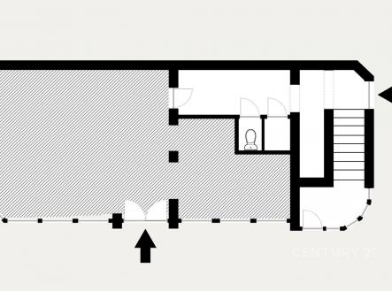 Pronájem obchodní prostory, 90 m²