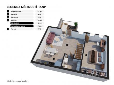 Prodej bytu, 2+kk, 86 m²