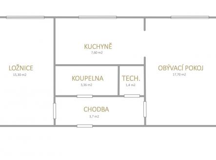 Pronájem bytu, 2+1, 52 m²