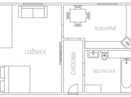 Prodej bytu, 1+1, 35 m²