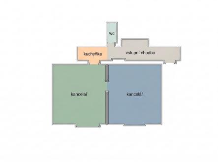 Pronájem kanceláře, 51 m²