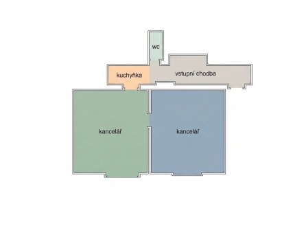 Pronájem kanceláře, 51 m²