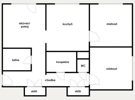Prodej bytu, 3+1, 68 m²