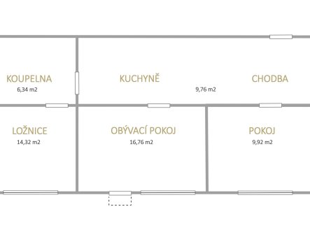Prodej bytu, 3+1, 62 m²