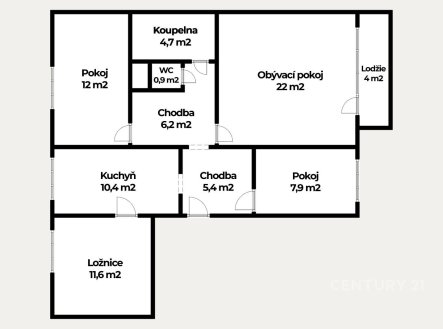 Prodej bytu, 4+1, 81 m²