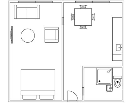 Pronájem bytu, 1+1, 35 m²