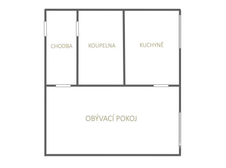 Pronájem bytu, 1+1, 26 m²