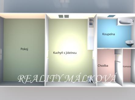 Prodej bytu, 1+1, 43 m²